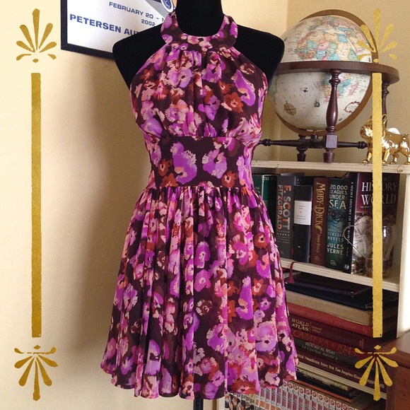 Moda International Dresses & Skirts - Boysenberry Floral Halter